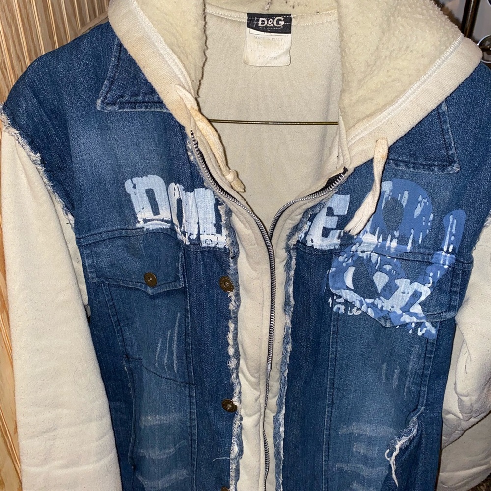 Dolce & Gabbana Denim Jacket with Hoodie